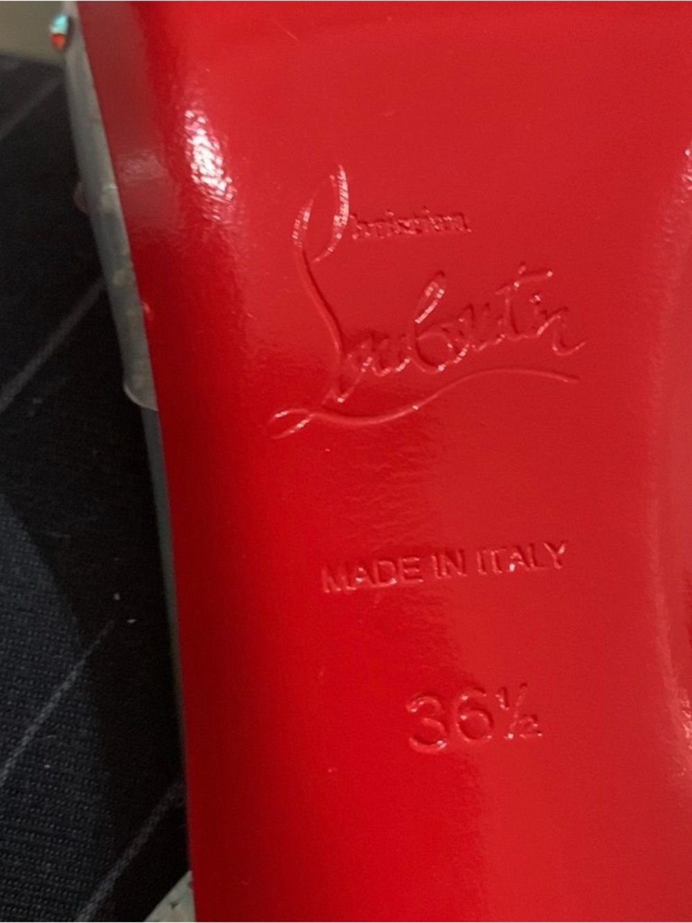 Authentic Christian Louboutin spikaqueen laser silver heels - Picture 5 of 7